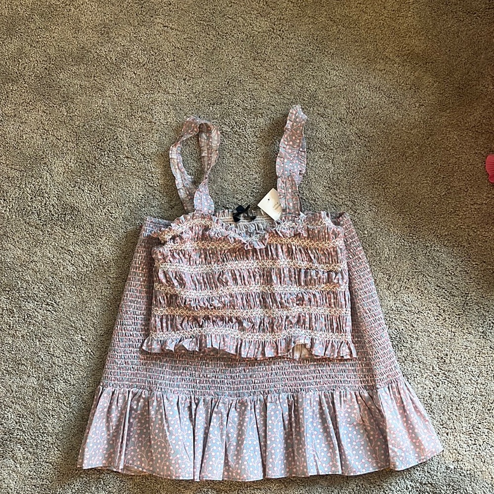 NWT preppy french connection smocked set